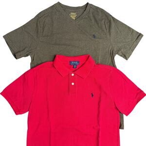 Polo Ralph Lauren Boy's Shirt Bundle Size L / 14-16 Green T-Shirt Red Polo Shirt